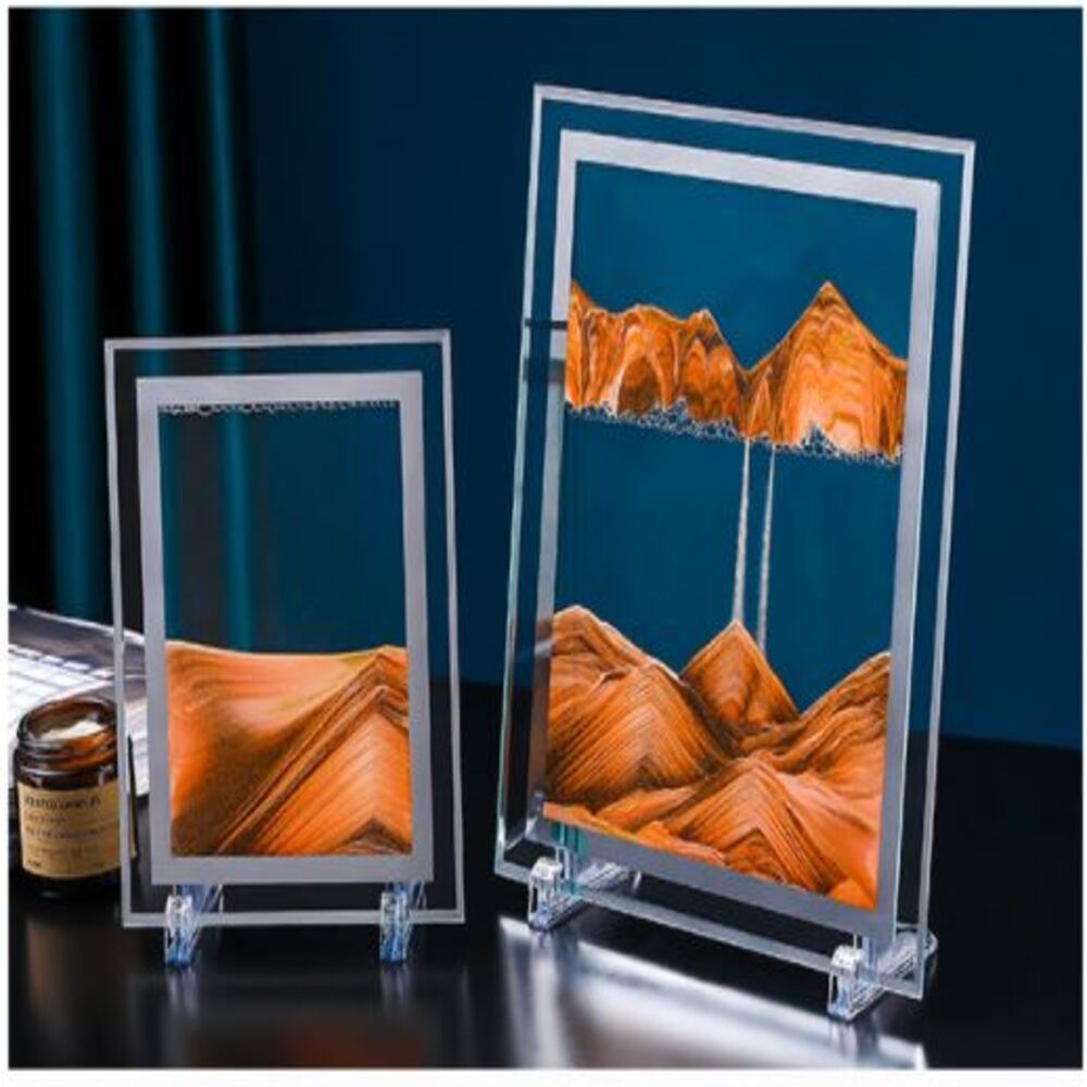 Tranh Cát Chảy Chuyển Động 3D Trang Trí Hình Chữ Nhật, Cực Chill quà tặng , trang trí phòng làm việc