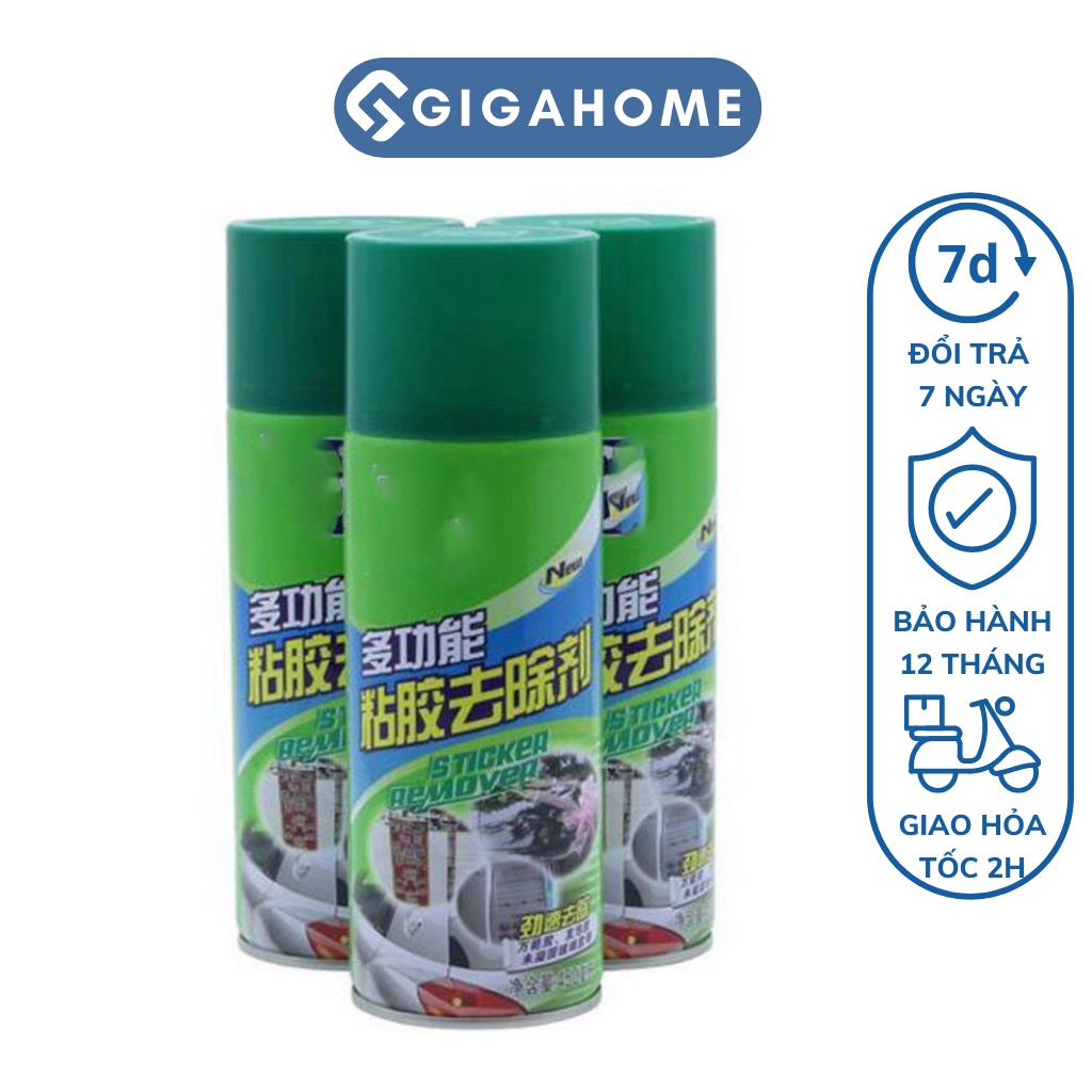 Chai Xịt Tẩy Keo Băng Dính Đa Năng Trên Nhiều Bề Mặt GIGAHOME 450ml 8330