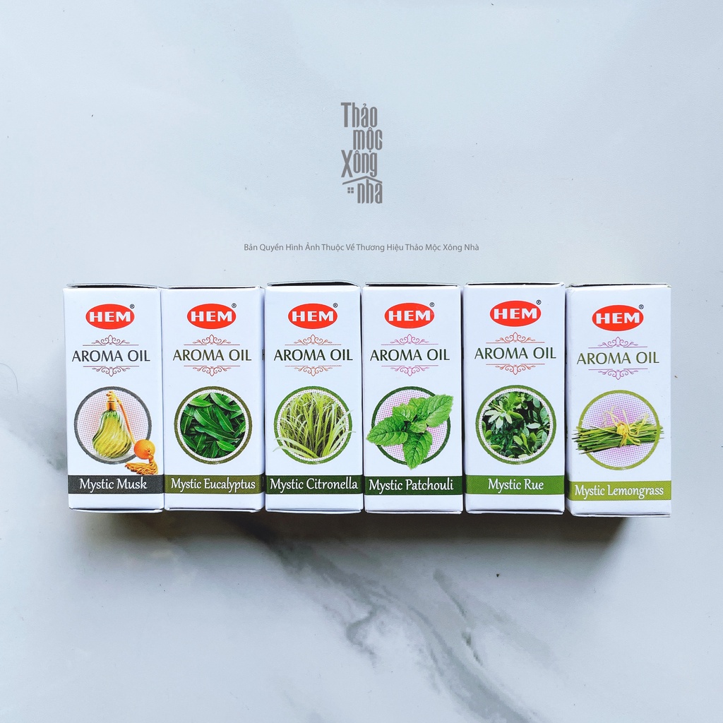 Tinh Dầu HEM MYSTIC Cao Cấp - Xông Phòng Thư Giãn, Thanh Tẩy Bản Thân - THẢO MỘC XÔNG NHÀ