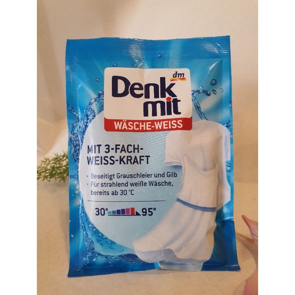 Bột tẩy trắng quần áo Denkmit siêu sạch chính hãng Đức, không mùi không gây hại da tay hiệu quả gấp ba lần