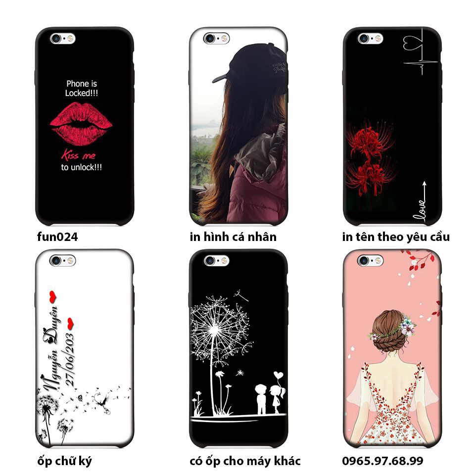 Ốp lưng iPhone 6 / 6s in hình kissme to unlock - fun024 (Ốp chống bẩn, dẻo viền đen chống sốc)