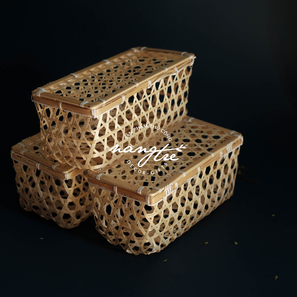 Hộp Chữ Nhật Đựng Quà Mây Tre Đan Thủ Công | BigBuy360 - bigbuy360.vn
