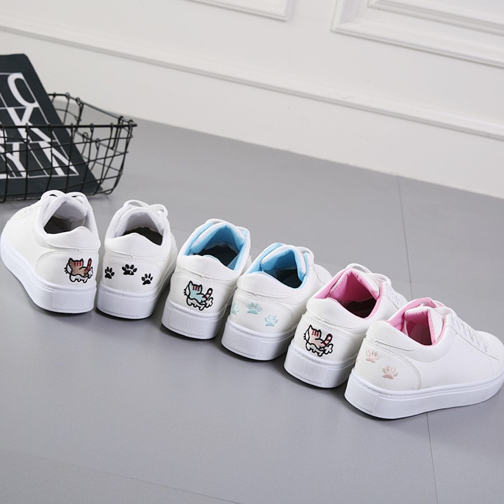 Giày thể thao nữ trắng đẹp Gót Mèo Giày nữ đẹp | BigBuy360 - bigbuy360.vn