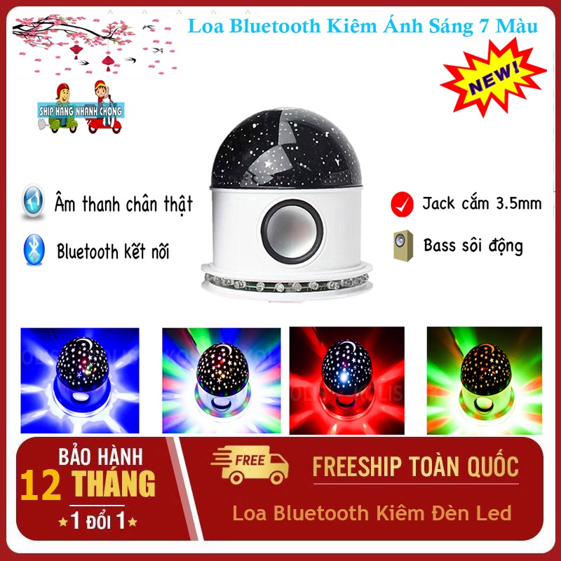 🔥 Hàng Loại 1 🔥 Loa Bluetooth Kiêm Đèn Led 7 Màu Vũ Trường Nháy Theo Nhạc, âm thanh HIFI, bass trầm, công suất Lớn
