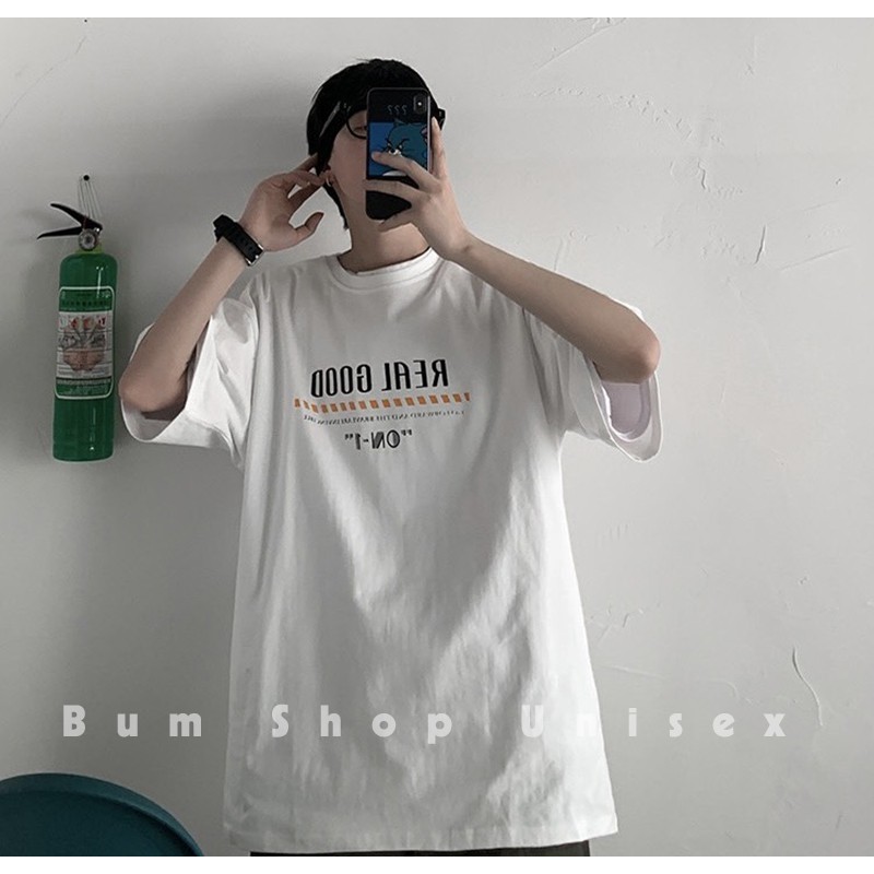 Freeship | Áo Thun Nam Cotton Mềm Mát - TTL748 Real Good -  Áo Phông Unisex Nam Tay Lỡ Form Rộng  - Freesize < 70kg | BigBuy360 - bigbuy360.vn