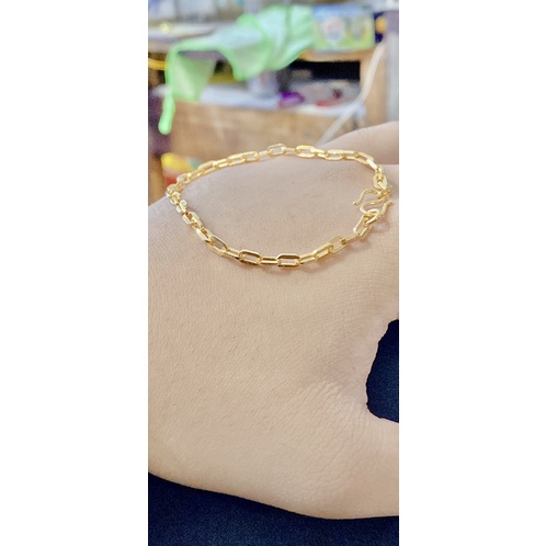 Lắc xích 1 chỉ  Bạc mạ vàng 18k