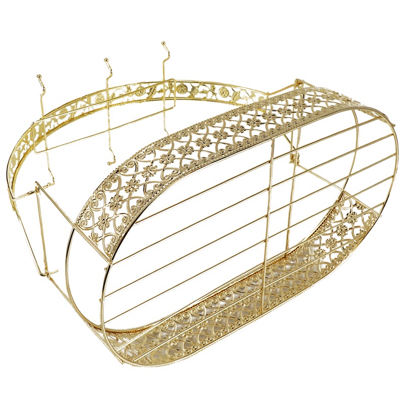 Giá Đỡ Cốc / Đĩa / Muỗng / Nồi Bằng Kim Loại Mạ Vàng Kích Thước Lớn Tiện Dụng