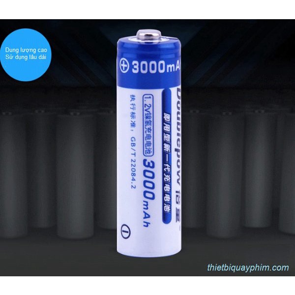 Bộ Pin sạc 8 viên AA 3000mAh Doublepow