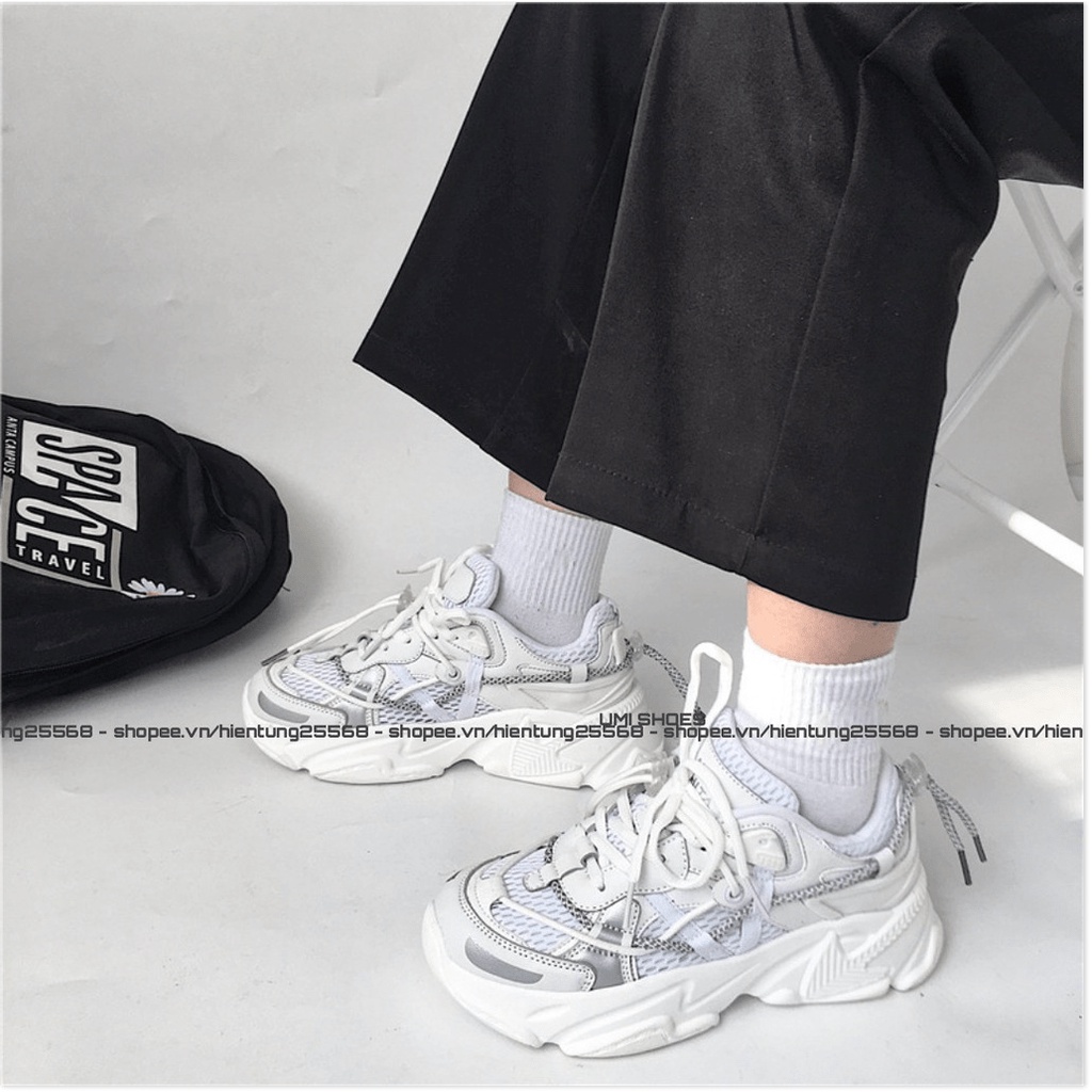 🆘 Giày thể thao nữ đế mũi tên màu trắng/đen full/xám nâng độn đế 5cm mẫu mới cá tính đi chơi đi học bền đẹp ☆╮𝕂ℍ𝕆 𝔾�