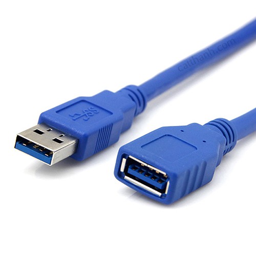 Cáp Usb,Dây Cáp Nối Dài Usb 1,5m 2.0 Màu Xanh Chống Nhiễu, Hàng Chất Lượng - BH 6 Tháng