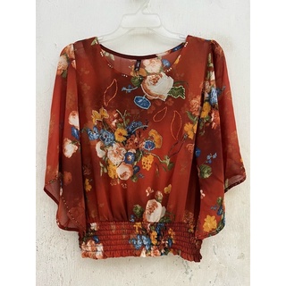 Áo Kiểu Nữ Cánh Dơi Chất Voan Tơ Đính Đá Sang Trọng Mềm Mát Free Size 50-65Kg