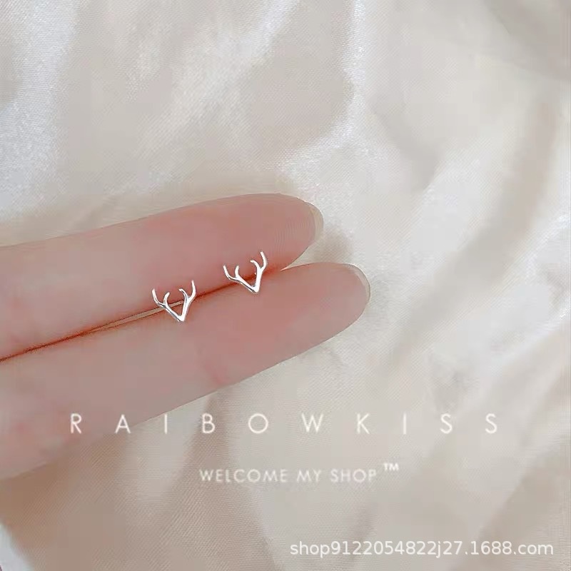 Bông tai nữ Doudou Phụ kiện thời trang Khuyên hoa tai nữ đẹp size nhỏ mini nụ đính tai xinh chuôi bạc cao cấp 925 EH013