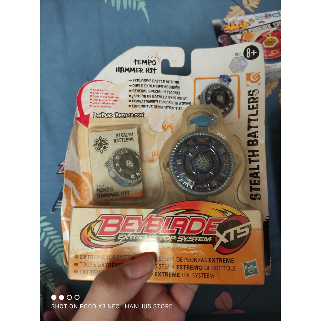 đồ chơi con quay nhựa beyblade metal hasbro tempo hammmer hit