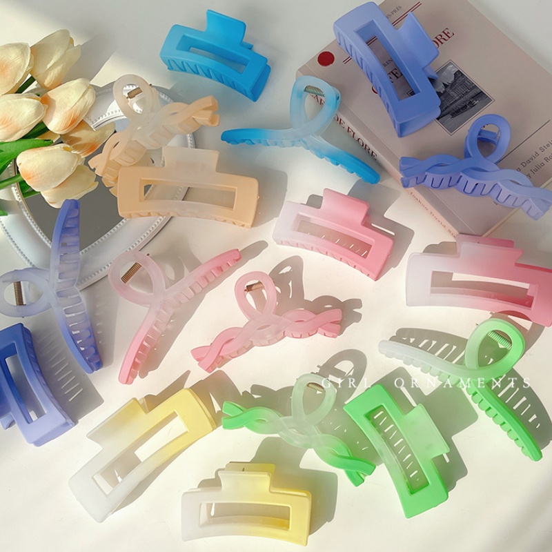 Kẹp Tóc Cỡ Lớn Màu Gradient Phong Cách Hàn Quốc Thời Trang Cho Nữ