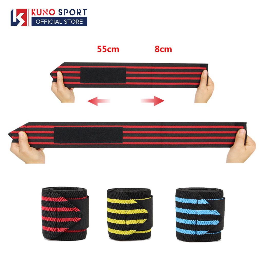 Đôi Băng Quấn Cổ Tay Bảo Vệ Cổ Tay Tập GYM KUNO SPORT ( SỐ LƯỢNG 1 ĐÔI)