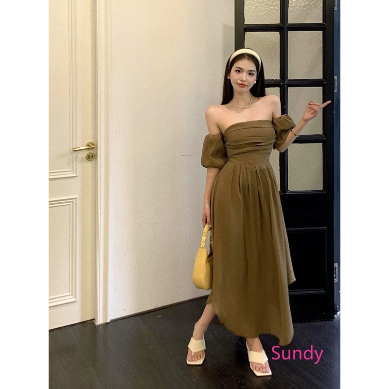 Đầm Tay Phồng Thời Trang Mùa Thu Pháp Quyến Rũ Cho Nữ