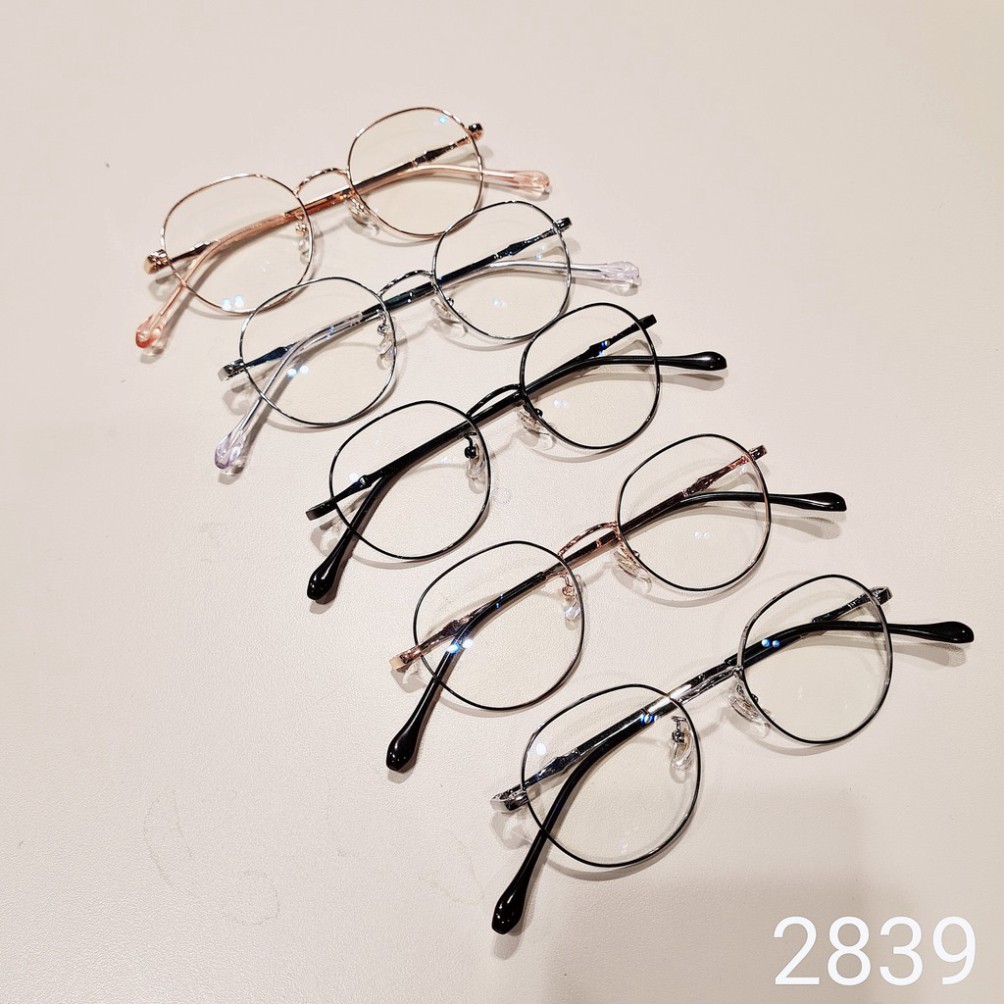 Gọng kính cận nam nữ Lilyeyewear mắt tròn kim loại siêu nhẹ phù hợp mặt nhỏ 2839