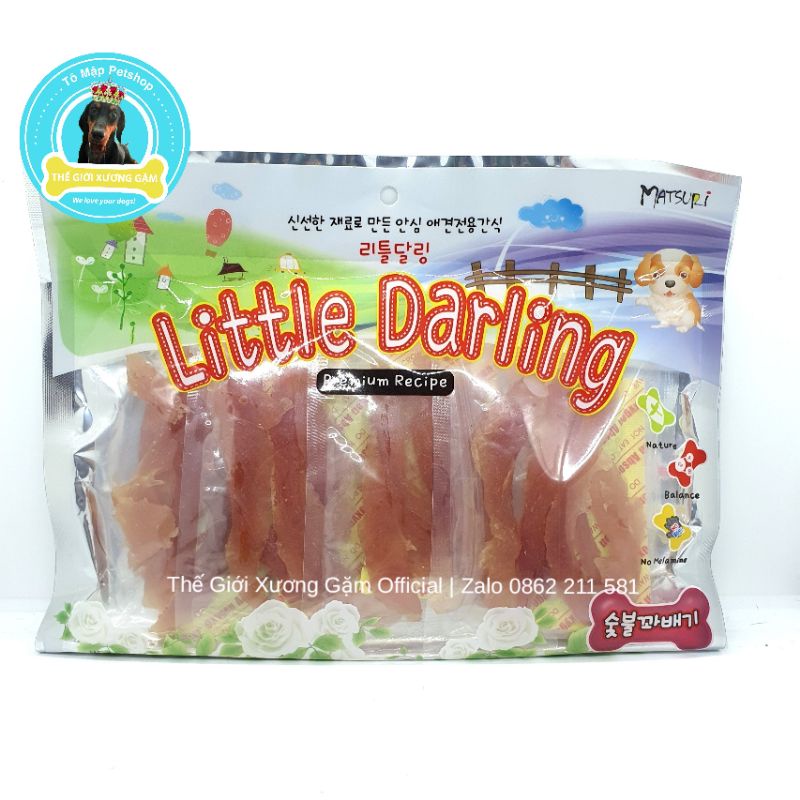 KHÔ GÀ MIX 4 MẪU SNACK LITTLE DARLING HÀN QUỐC CHO CHÓ 300GR