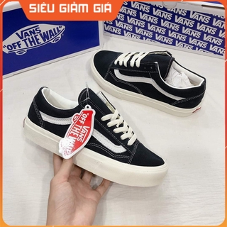 Giày sneaker, giày thể thao v.a.n.s đen skool nam nữ cao cấp