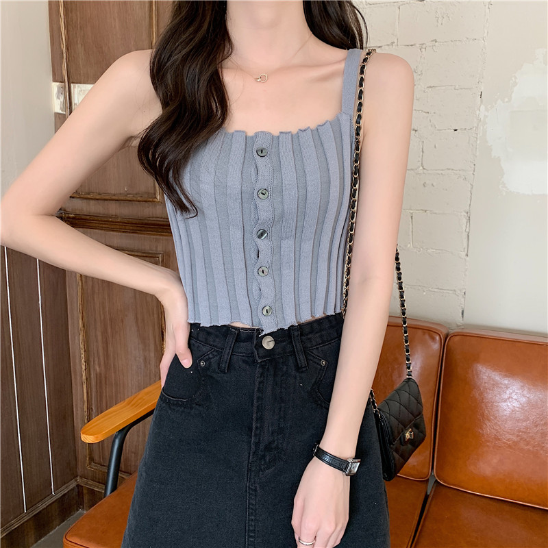 Áo ba lỗ màu trơn thiết kế hợp thời trang thường ngày nhiều màu tùy chọn hàng mới dành cho bạn nữ