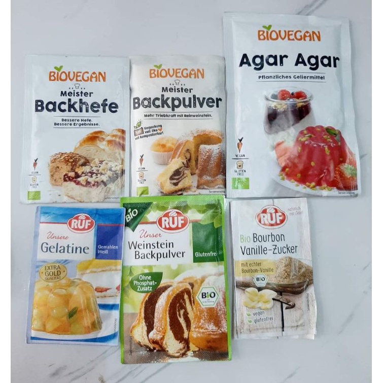 Nguyên liệu làm bánh gelatin, bột nở, râu câu, men nở