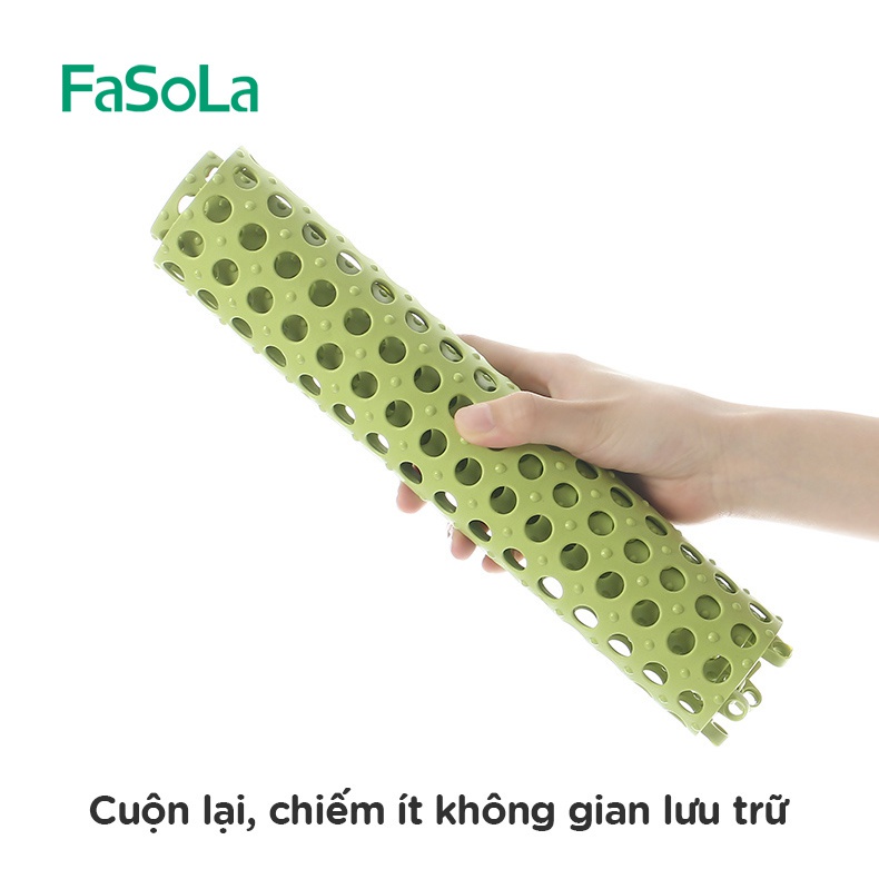 Thảm nhựa dày lau chân nhà tắm có rãnh chống trượt FASOLA FSLPS-198