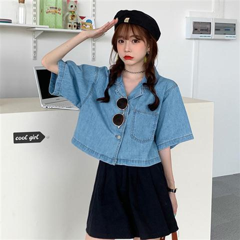 Áo Khoác Denim Mỏng Dáng Rộng Thời Trang Mùa Hè Hàn Quốc Mới 2021 Cho Nữ