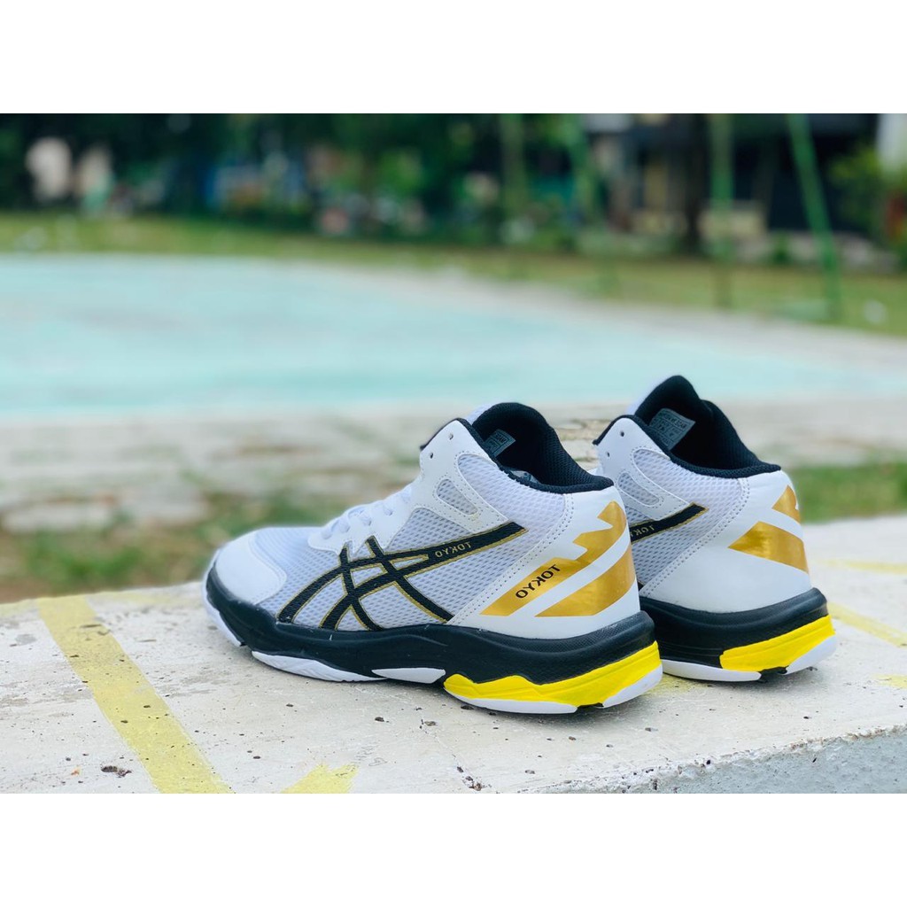 Giày Bóng Chuyền Gel Elite Màu Trắng Phong Cách Tokyo White Volleyball Cho Nam