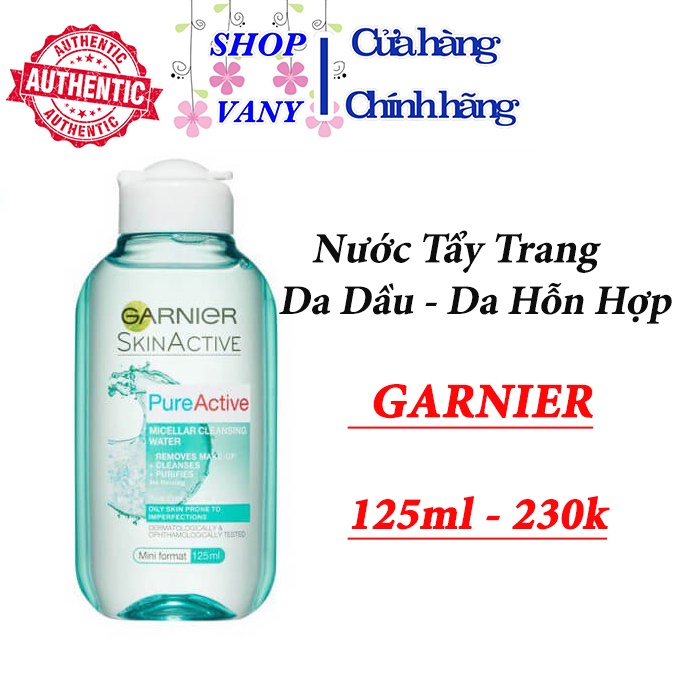 [CHÍNH HÃNG PHÁP] Nước Tẩy Trang Micellar Garnier Xanh Skinactive Cleansing Water - 400ML Cho Da Dầu- Mụn - Hỗn Hợp
