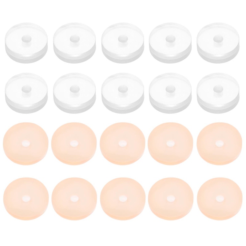 Set 50 Miếng Đệm Silicon Trong Suốt 7mm Hỗ Trợ Xỏ Khuyên Tai Không Cần Kéo