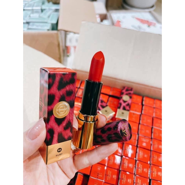 Son DPC Aura Red nội địa Hàn màu 88 Ruby đỏ tươi, phiên bản Limited lì mướt môi