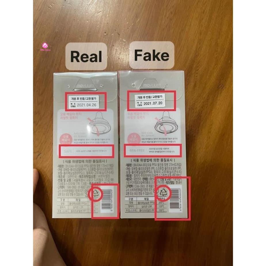 Bình sữa MOYUUM Hàn Quốc cho bé, PPSU 170 &amp; 270ml - Tuỳ Chọn Núm