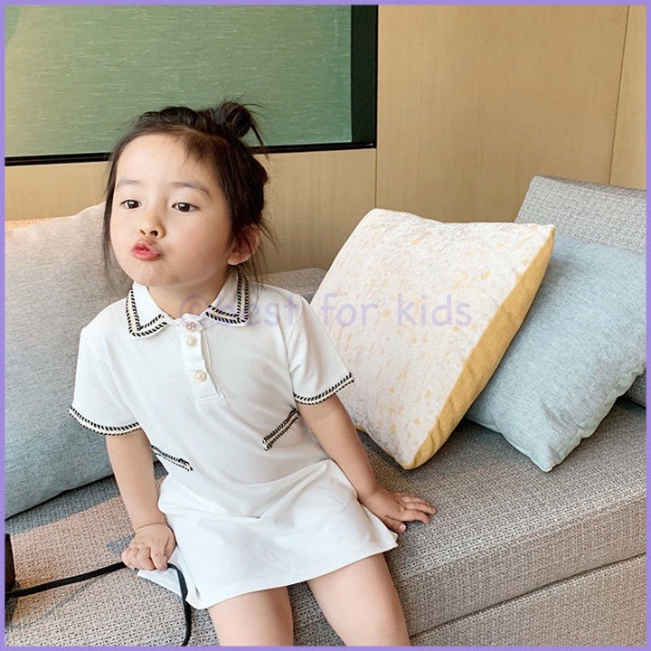 Đầm Polo Ngắn Tay Thời Trang Mùa Hè Cho Bé Gái