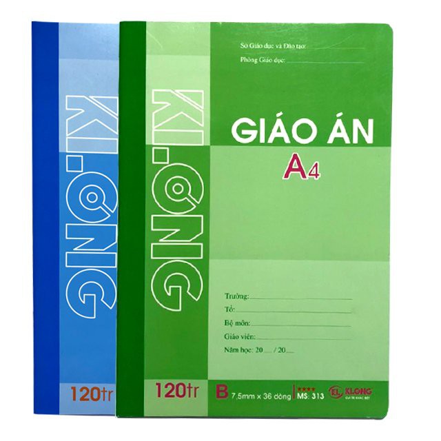 Sổ giáo án ghi chép A4 Klong 120 Trang Mã Số 313B