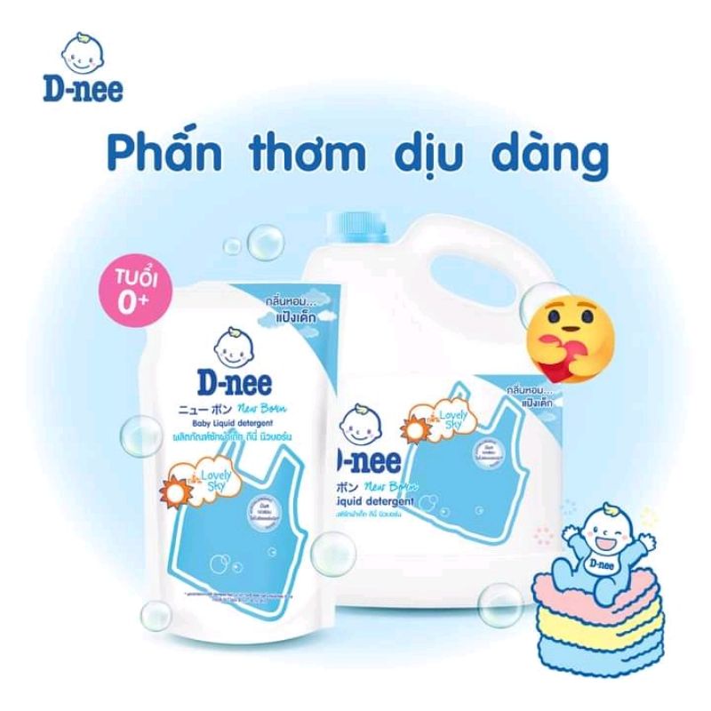 Nước giặt dnee túi 600ml chính hãng - Giặt quần áo cho trẻ sơ sinh hàng thái lan nội địa