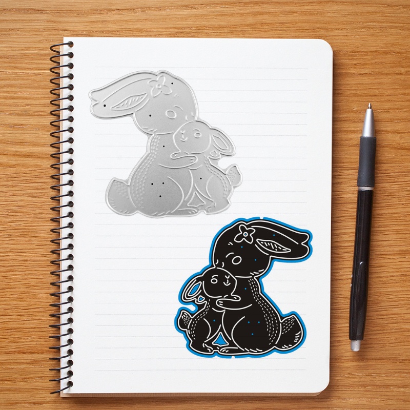 Khuôn Cắt Giấy Kim Loại Hình Thỏ Xinh Xắn