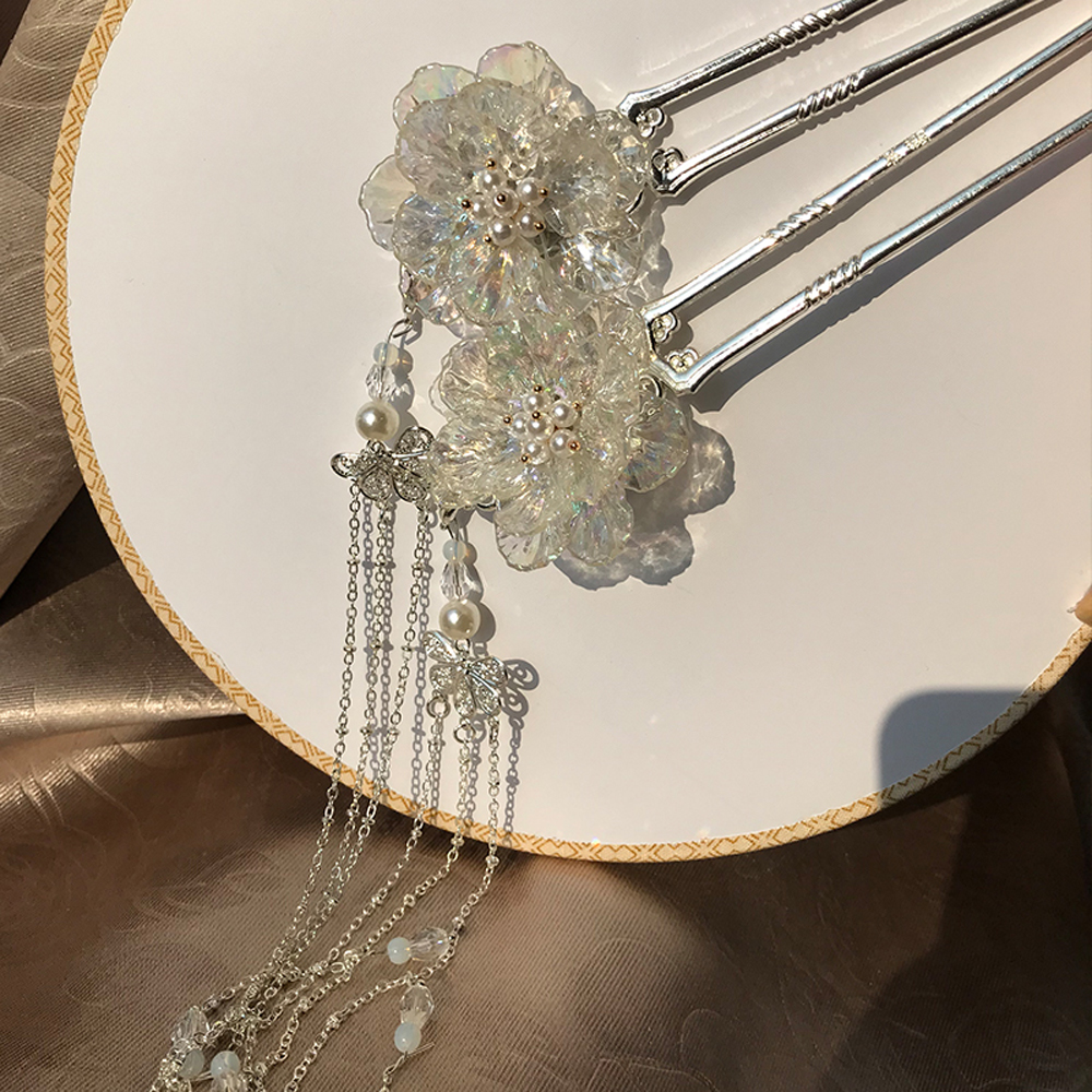 Trâm Cài Tóc Hình Bướm Đính Ngọc Trai Thời Trang