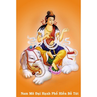 Tranh đính đá 5D , Tranh Phổ hiền bồ tát đính full đá