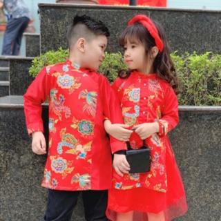 Cặp cách tân mẫu mới 2019( thêu kim sa rồng phượng)