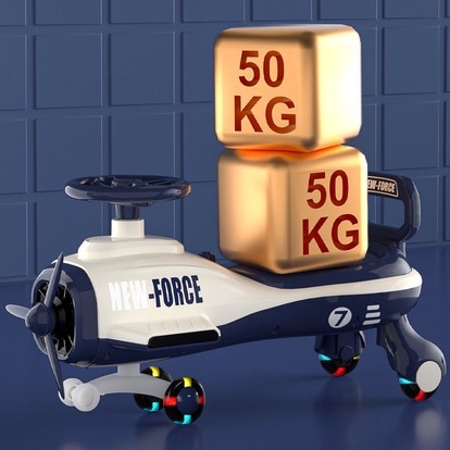 Xe lắc máy bay cho bé  ,xe chòi chân cao cấp New force có đèn nhạc  mẫu mới nhất  trọng tải 120kg.