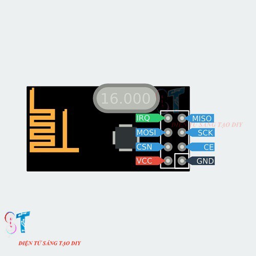 MODULE THU PHÁT RF NRF24L01 2.4GHZ 8P