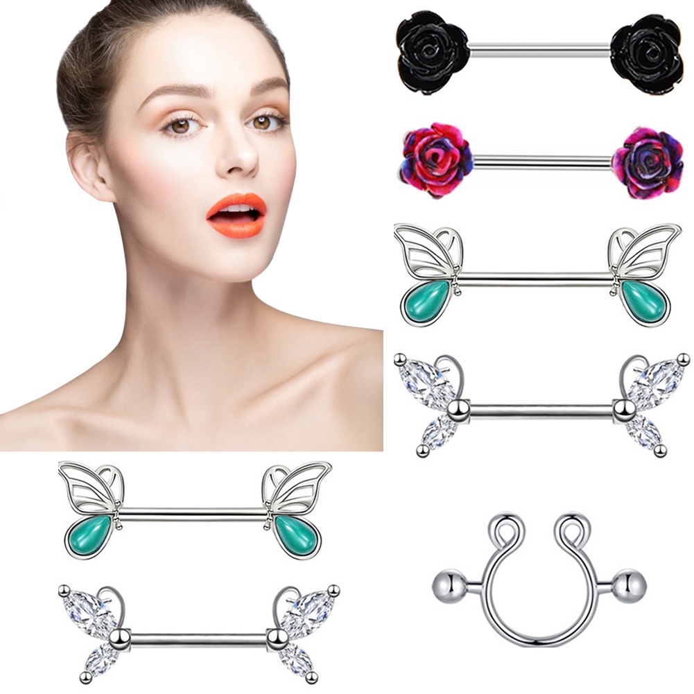 Khuyên Nhũ Hoa Hồng Gợi Cảm