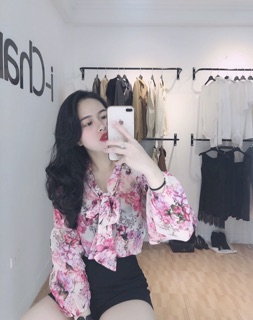 Xả lỗ ri Sơ mi hoa tiểu thư