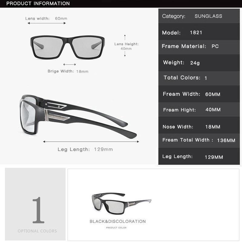 Kính Mát Phân Cực Kiểu Dáng Đơn Giản Dành Cho Nam