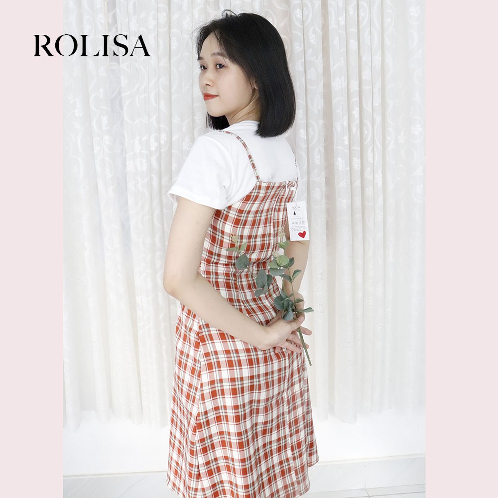 [Mã FAGREEN1505 giảm tới 30K đơn 99K] Đầm váy 2 dây caro dễ thương xinh xắn Rolisa RD002 | BigBuy360 - bigbuy360.vn