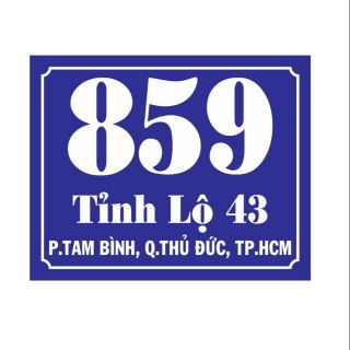 Bảng số nhà mica thiết kế theo yêu cầu