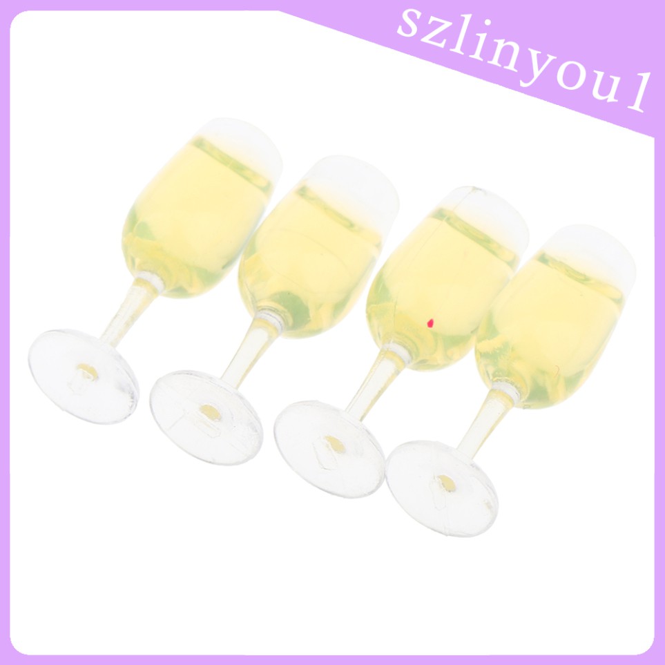 Set 8 Đồ trang trí Ly Rượu Tỉ Lệ 1 / 12 Dùng Để Trang Trí Nhà Búp Bê