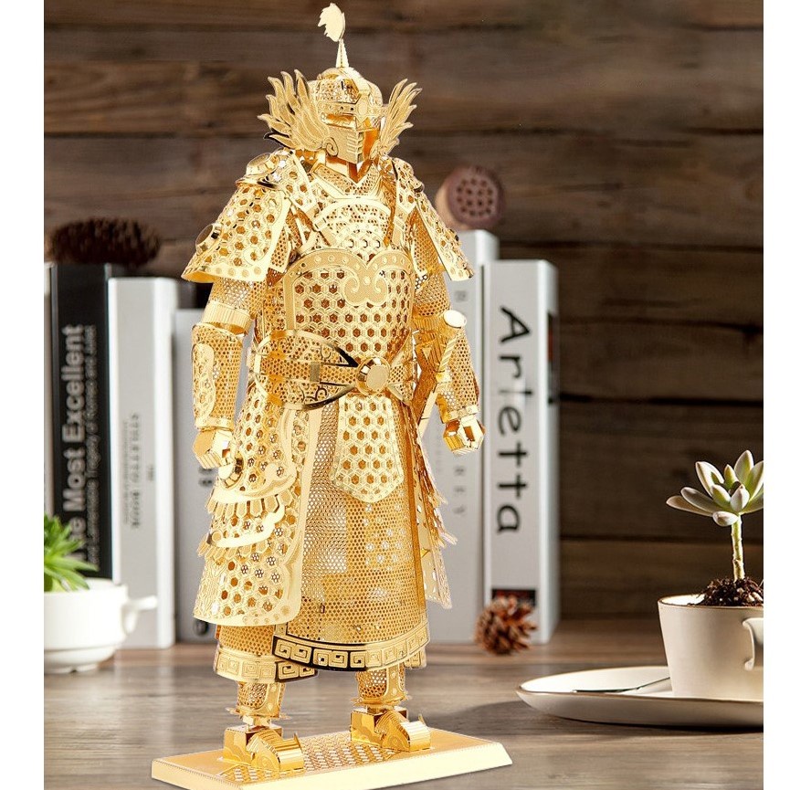 Mô Hình Kim Loại Lắp Ráp 3D Piececool Áo Giáp Hoàng Kim Warrior Armor
