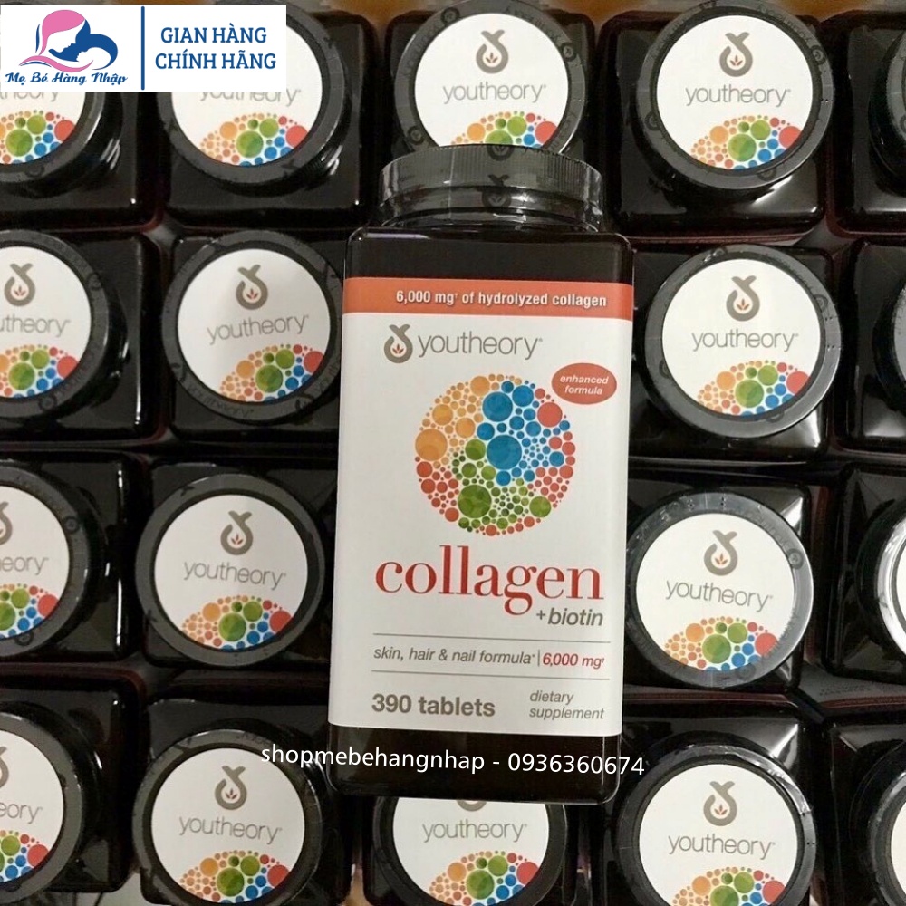 DATE 2025 - COLLAGEN BIOTIN CỦA YOUTHEORY 390 viên - Mỹ Date 2024
