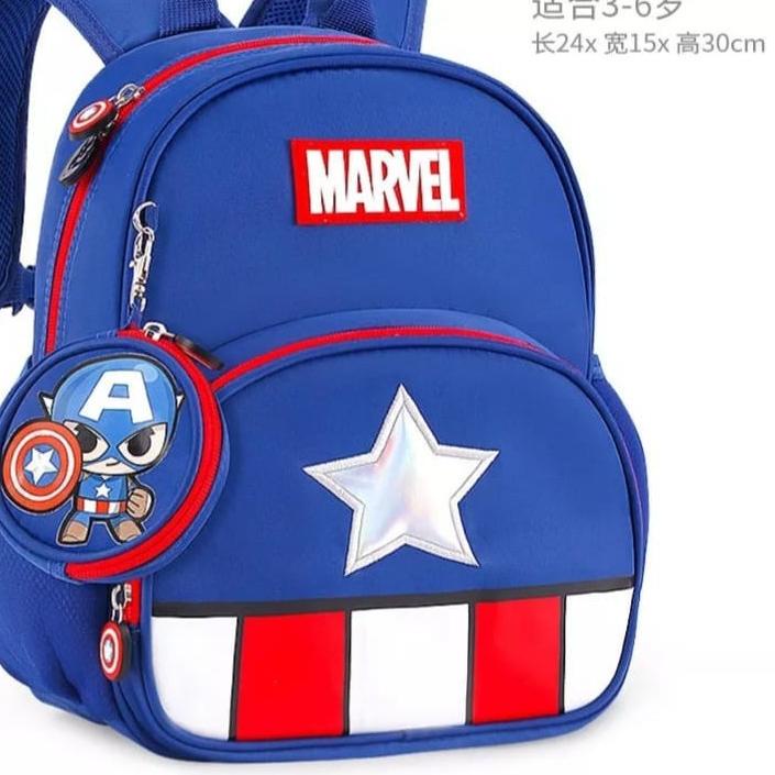Zh88➮ Balo Đi Học Họa Tiết Người Nhện MARVEL 2 Trong 1 Cho Trẻ Mẫu Giáo 1-2 - 3-4 Tuổi➦